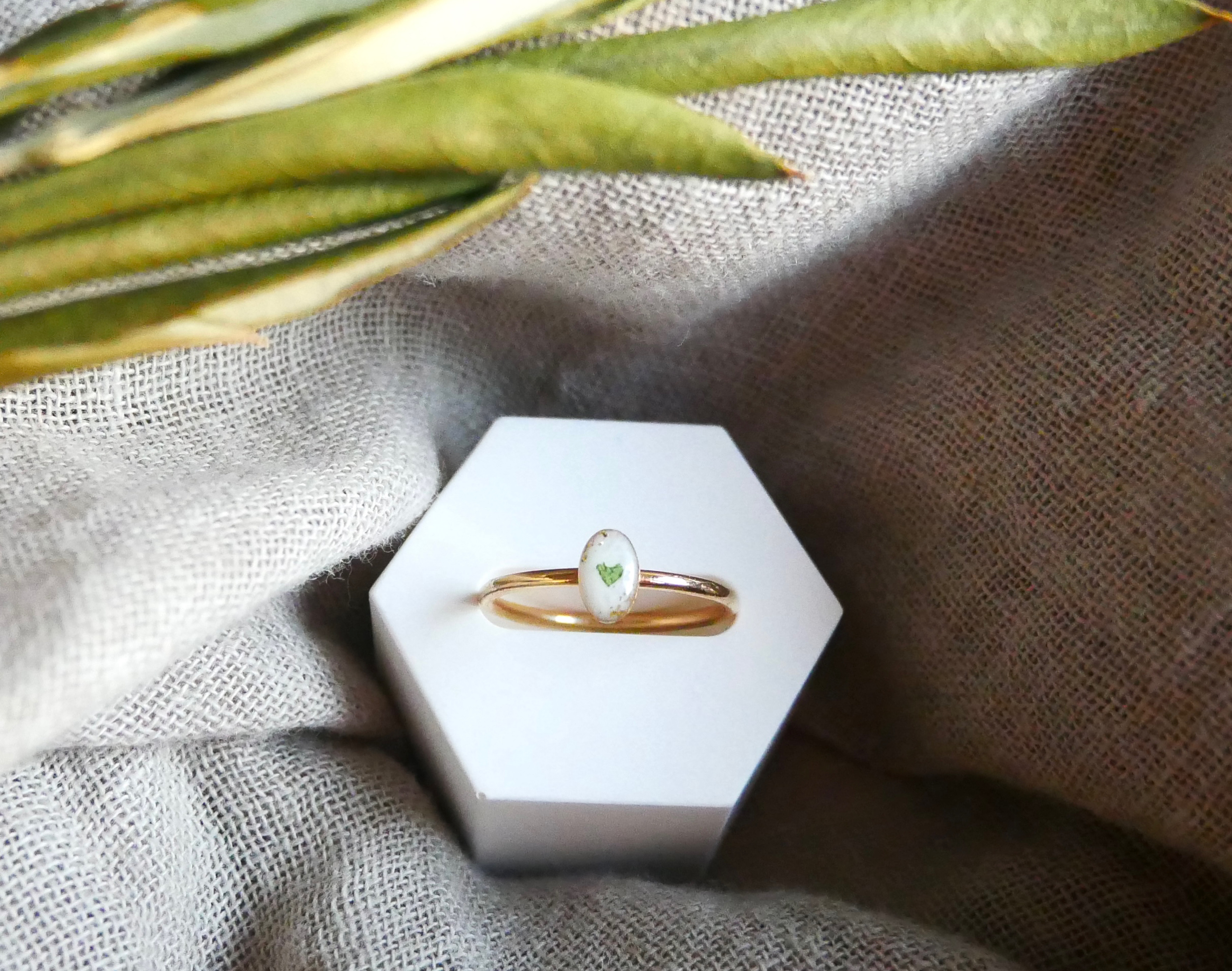 Ovaal ring goldfilled 14k mini